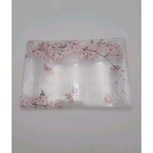 Plastic Hard Case Cover Laptop Shell 8 1/2 By 12 Flowers Butterfly Cherry New - Picture 1 of 10